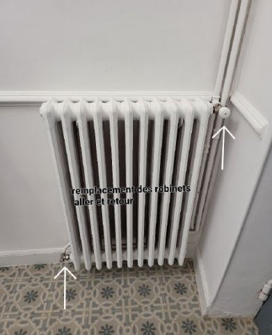 remplacement de la commande d'arrêt radiateur