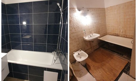 L'entreprise MACCOTTA PLOMBERIE votre artisan plombier réalise la rénovation d'une salle de bain à marseille 11ème